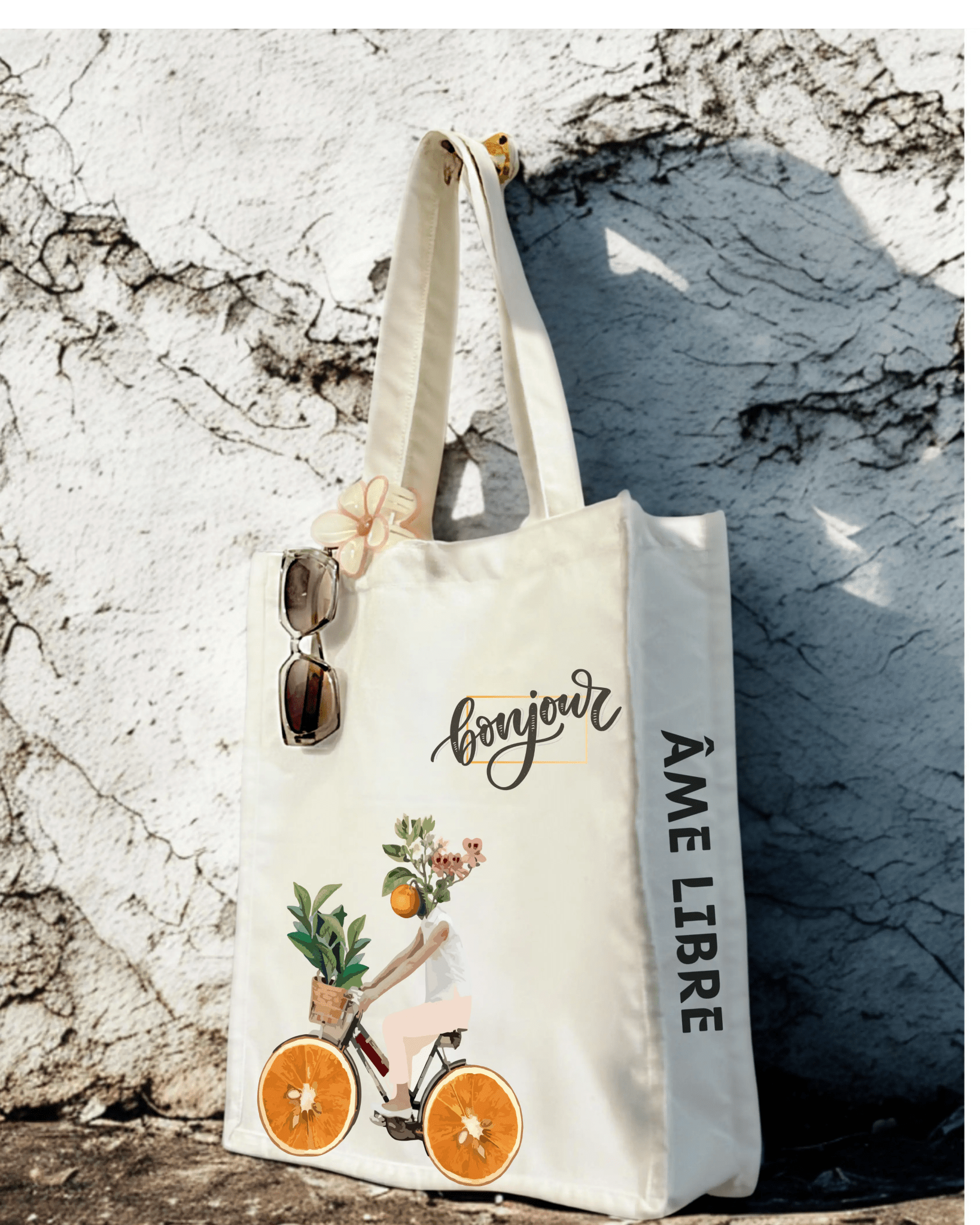 Aesthetic Cotton Tote Bag – Ame Libre Tote with Magnetic Closure | Cavora - Cavora