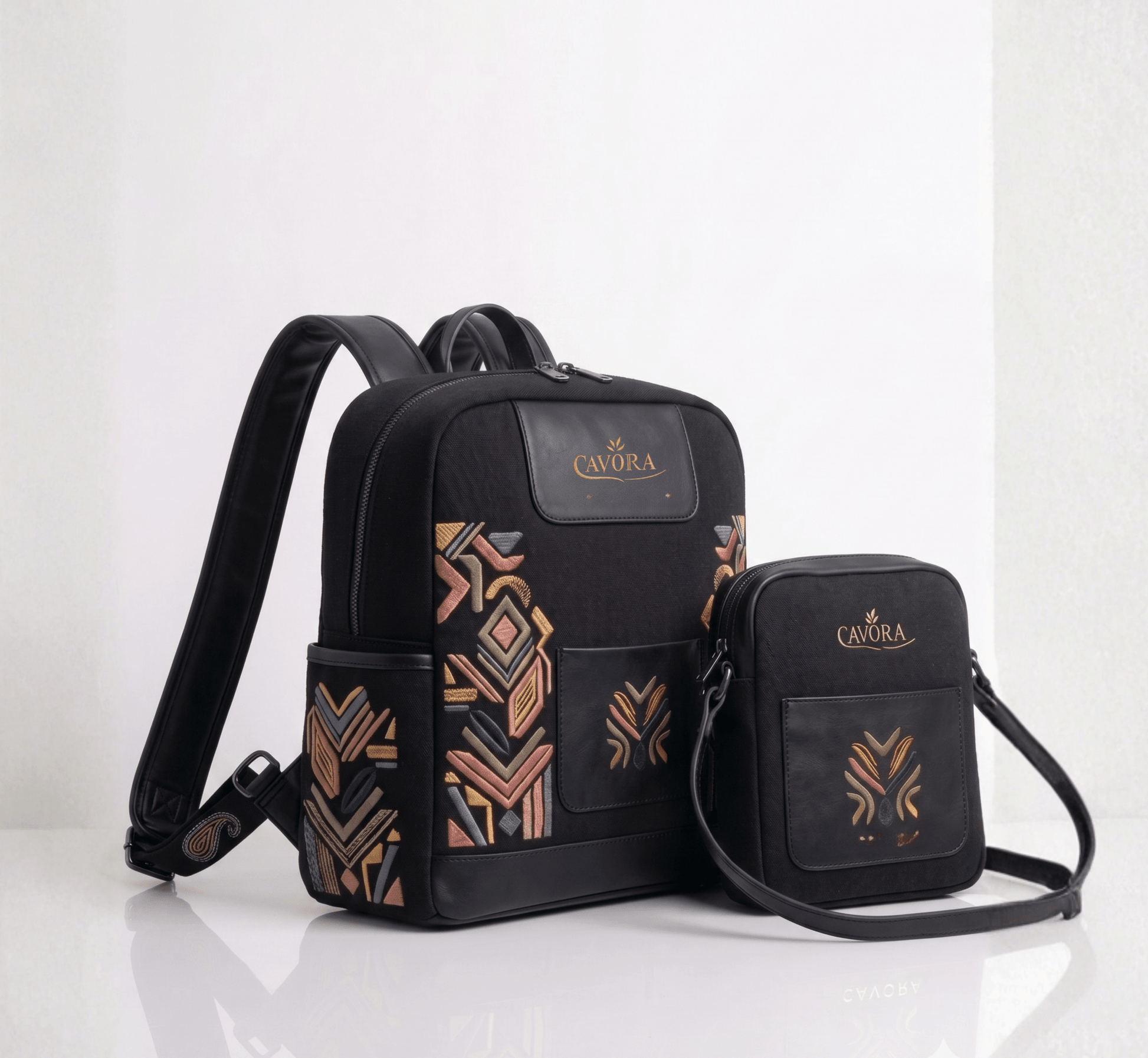 Aurum Backpack Combo Set | Premium Travel Backpack & Sling by Cavora - Cavora