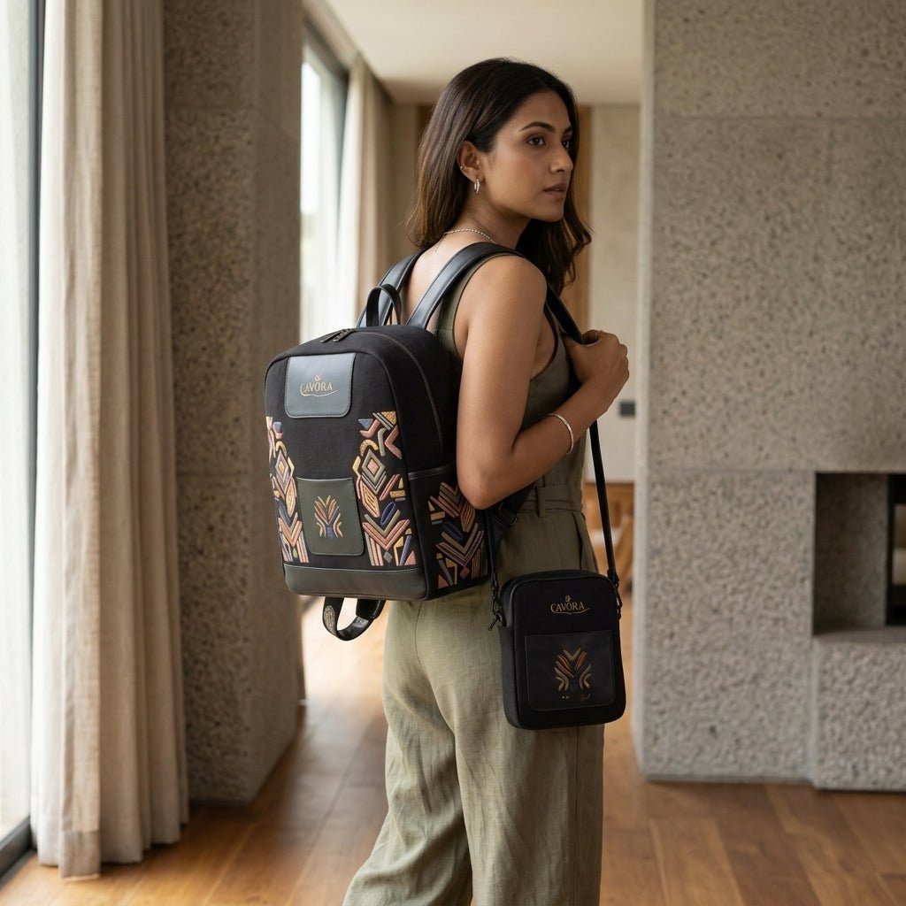 Aurum Backpack Combo Set | Premium Travel Backpack & Sling by Cavora - Cavora