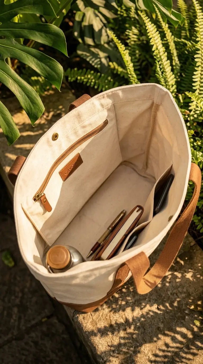 Everyday Canvas Tote Bag – The Daily Haul Stylish Work Tote | Cavora