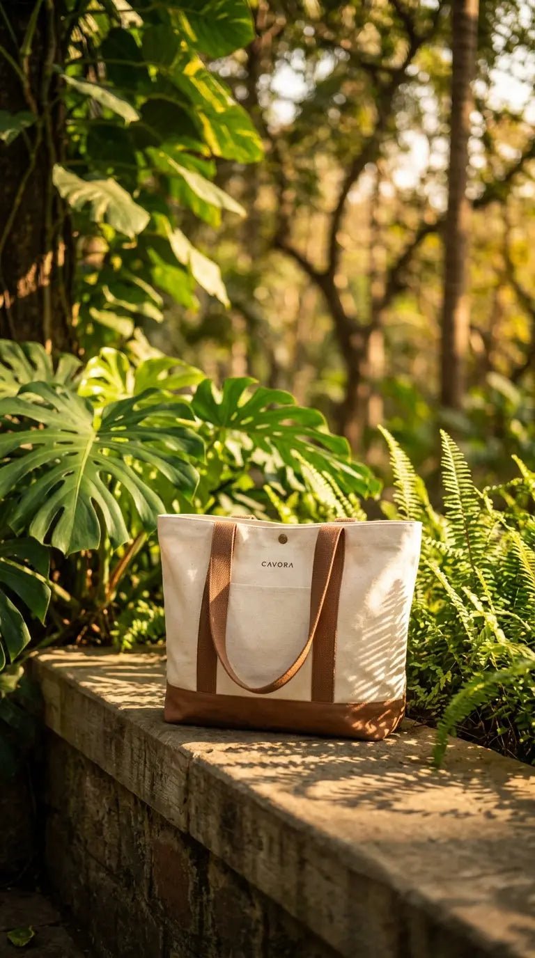 Everyday Canvas Tote Bag – The Daily Haul Stylish Work Tote | Cavora