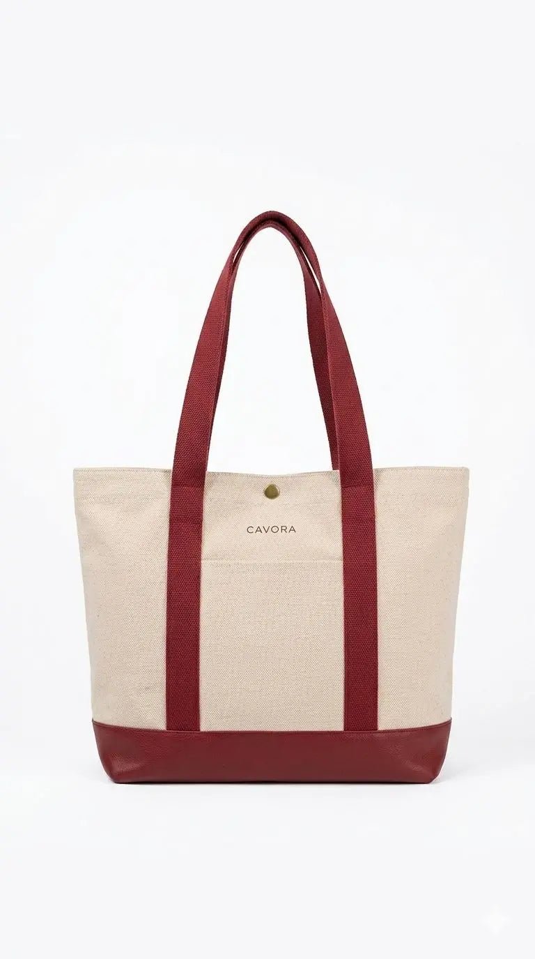 Everyday Canvas Tote Bag – The Daily Haul Stylish Work Tote | Cavora