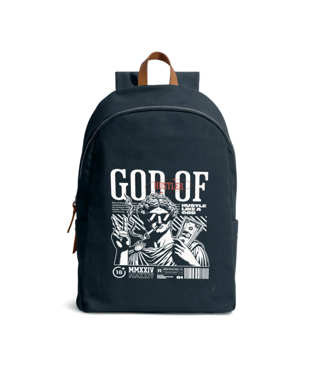 Graphic Canvas Backpack – Modo God of Hustle Backpack | Cavora