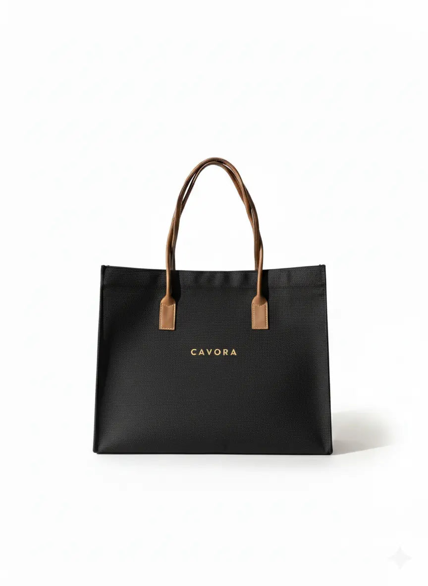 Minimalist Canvas Tote Bag – Ombra Canvas Work Tote for Women | Cavora - Cavora