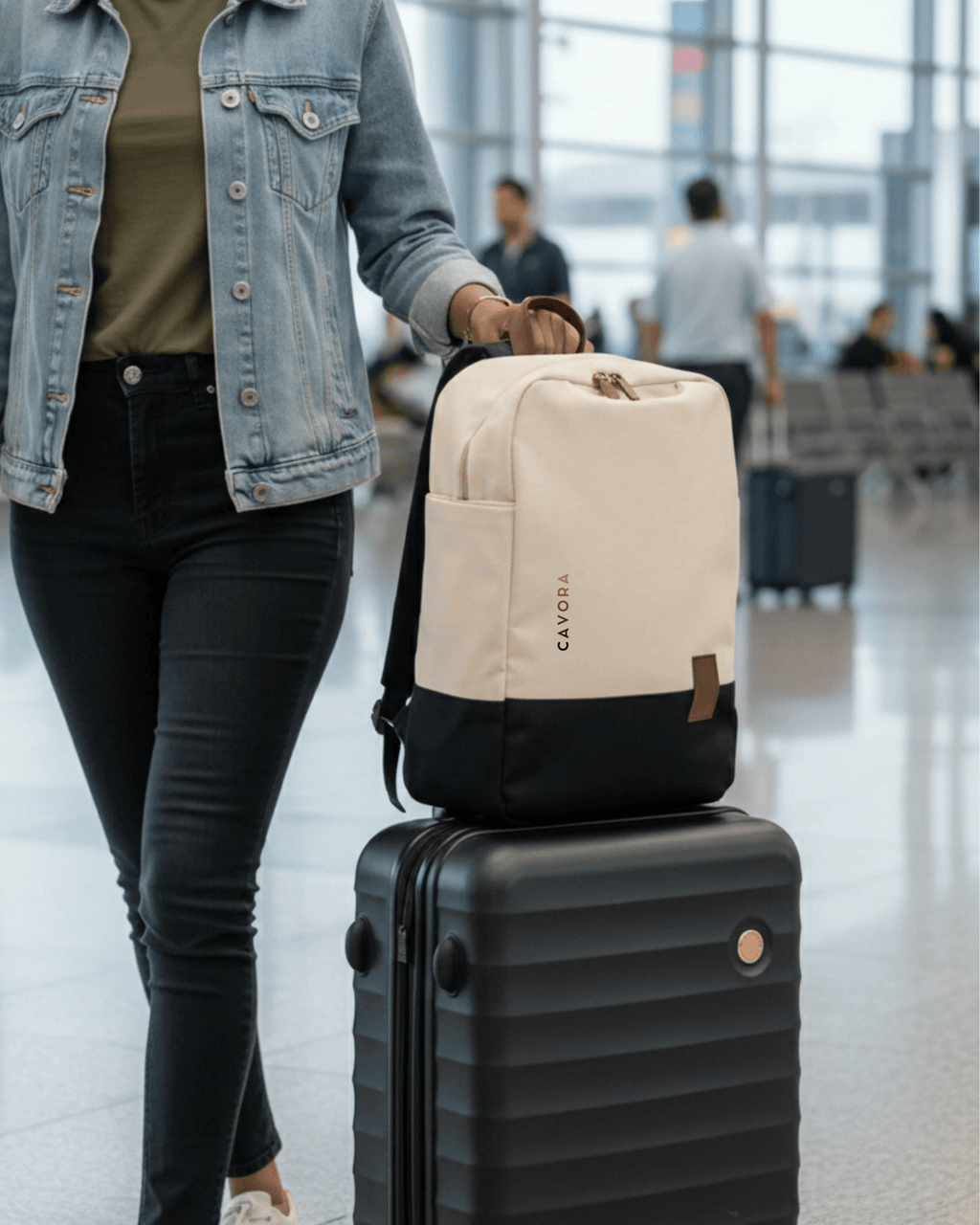 Premium Canvas Backpack – Cavora Élan Stylish Work & Travel Backpack - Cavora