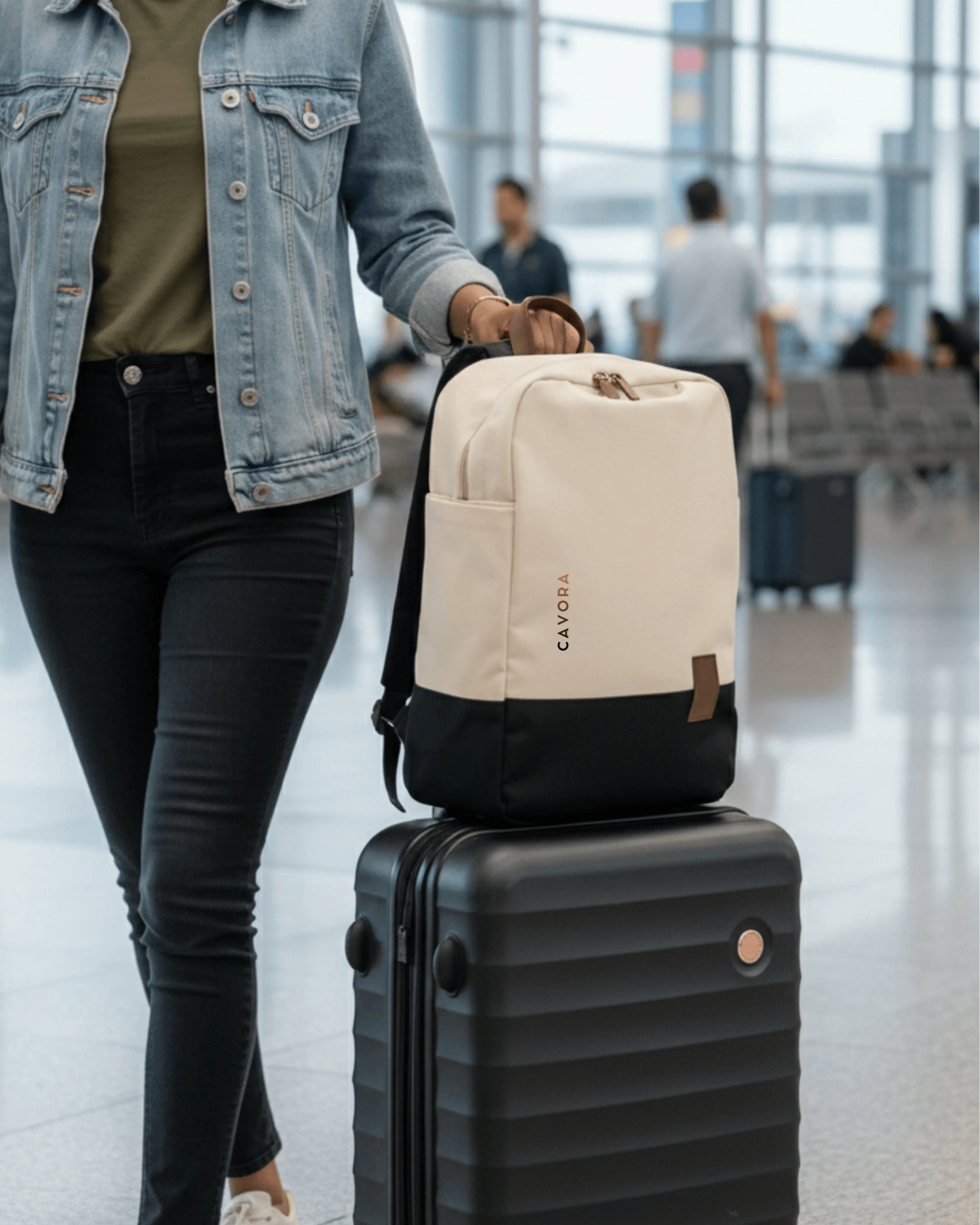 Premium Canvas Backpack – Cavora Élan Stylish Work & Travel Backpack - Cavora