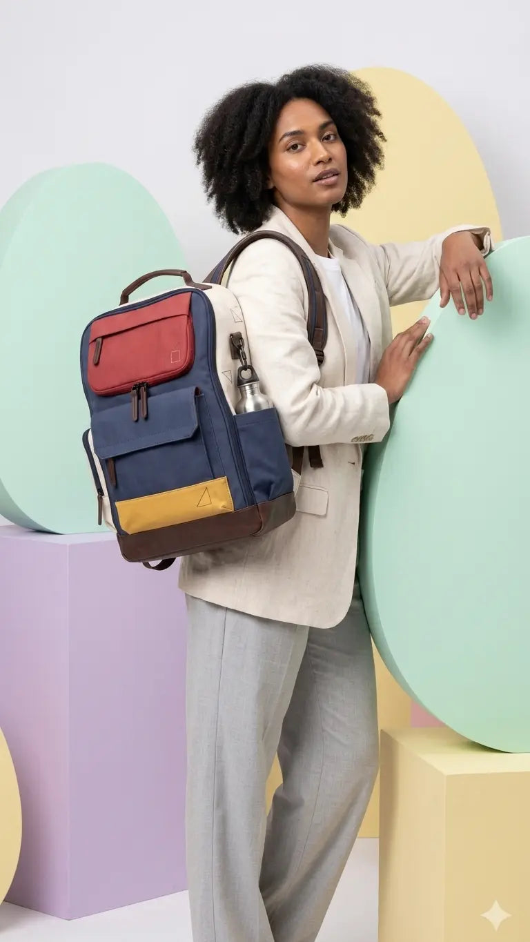Premium Canvas Backpack | Cavora Kanto Minimal Laptop Backpack - Cavora