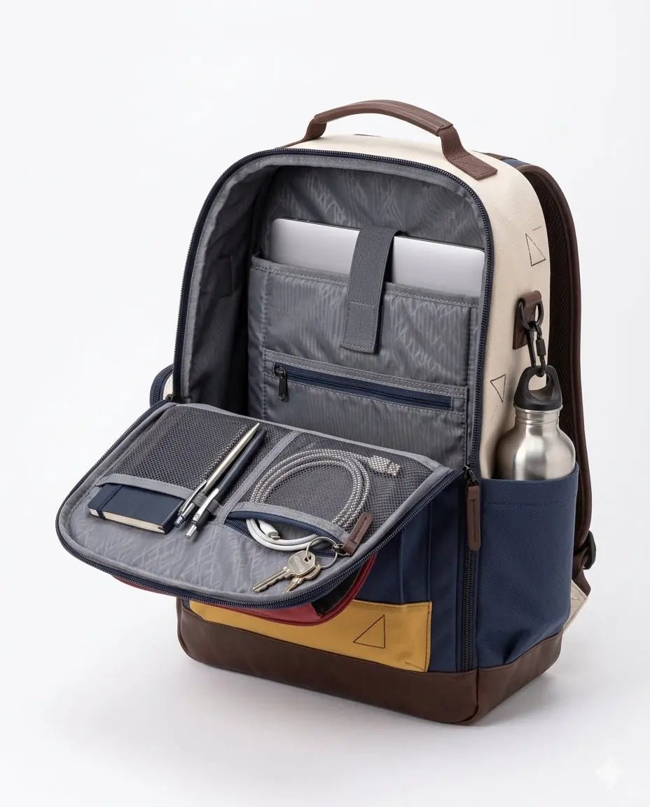 Premium Canvas Backpack | Cavora Kanto Minimal Laptop Backpack - Cavora