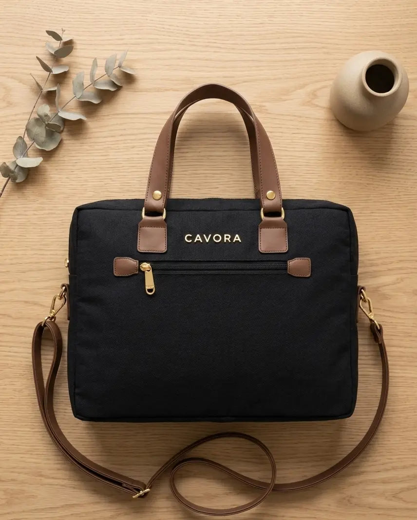 Regent Laptop Bag | Stylish Canvas Laptop Bag for Professionals - Cavora