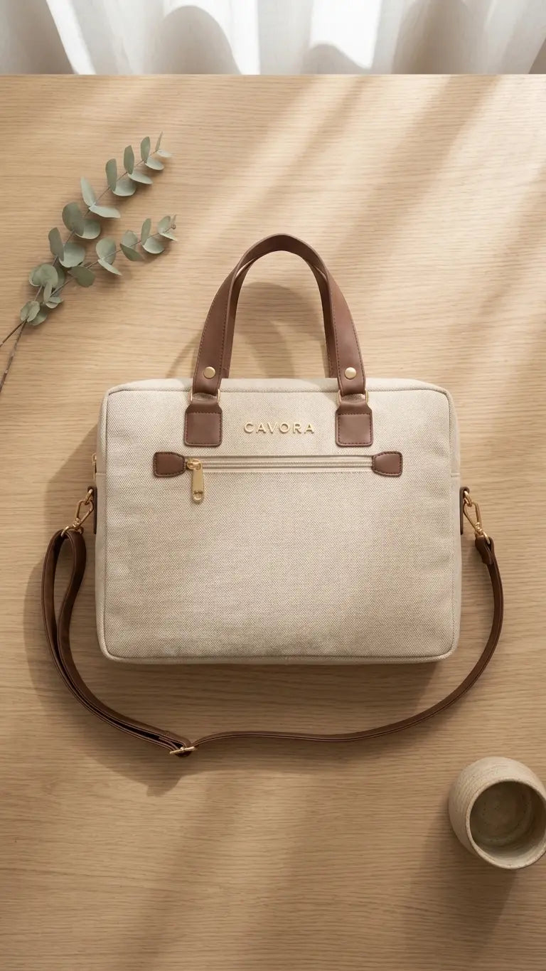 Regent Laptop Bag | Stylish Canvas Laptop Bag for Professionals - Cavora