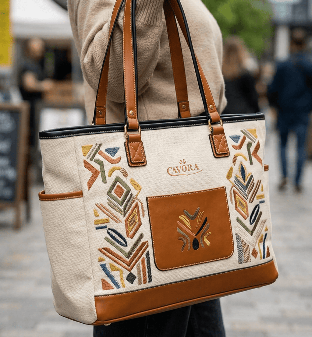 Women Tote Bag | Cavora Vistara Tote – Spacious Canvas Everyday Carry - Cavora