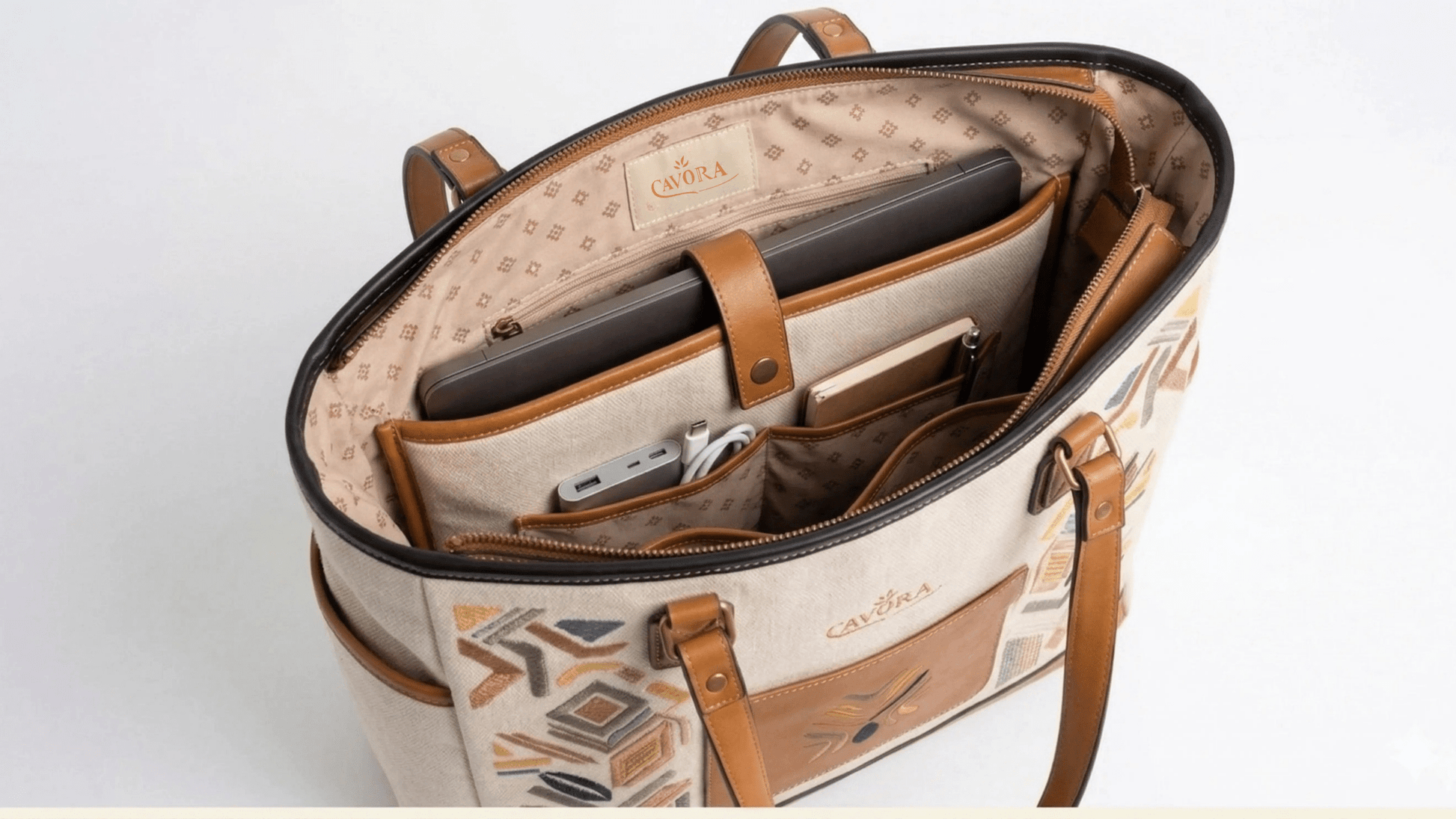 Women Tote Bag | Cavora Vistara Tote – Spacious Canvas Everyday Carry - Cavora